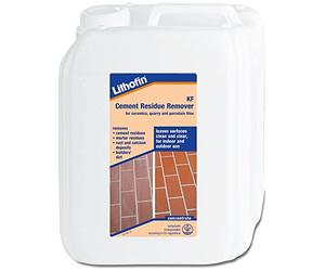 Lithofin KF Dissolvant de résidus de Ciment pour céramique, Carreaux de carrière et Porcelaine 5 l