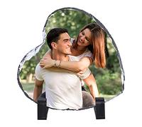 Lithographie Personnalisée Cadre Photo Ardoise Personnalisé Plaque Portrait sur Pierre pour Familles Amis Chien Chat Médaillon Photo Commémoratif Ornements de Bureau pour Anniversaire Mariage Noël