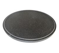 LITHOS MATERIE, Assiette en Pierre de Lave Etnea, Forme Ronde Idéale pour le Four, 30 cm de Diamètre, 2 cm d'Épaisseur, Poncée avec des Rainures Collectant les Graisses
