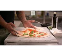 LITHOS MATERIE, Planche à Découper en Marbre de Carrare, 55 x 35 cm, 2 cm d'Épaisseur, avec Bordure, Blanc