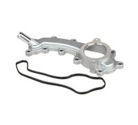 LithTor Support de Thermostat pour Jeep, Chrysler, 5184653AF, 5184653AE, Capuchon de Support de Thermostat Carbone Aluminium, Base de Valve de Régulation de Température, (5184653AD - Aluminium )