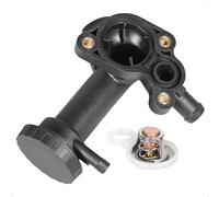 LithTor Thermostat Boîtier à bride de refroidissement 11537829959 pour Mini R50 R53 R52, avec joint et bouchon, 11537596787 11531486703, Mini One Cooper S Cabrio, thermostat liquide moteur