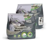Litière agglomérante minérale - SWAPY - agglomérante minérale Carbonite 8 L, lot de 2 pour chat