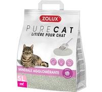 Litière agglomérante parfum floral Purecat 5 litres gris G