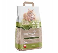 Litière agglomérante, thé vert, broyé, 7 litres, Animax