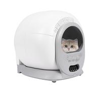 Litière auto-nettoyante pour chat - 65 l - Avec 1 rouleau de sacs poubelles - Contrôle par application et avertissement de sécurité - Litière automatique pour plusieurs chats