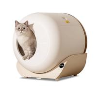 Litière auto-nettoyante pour chat avec application, 40 sacs à litière avec contrôle des odeurs, intérieur spacieux et grand bac à déchets