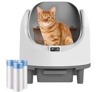 Litière auto-nettoyante pour chat - Ouverture par le haut - Protection de sécurité intégrée - Contrôle par application - Self Cleaning Cat Litter Box - Pour plusieurs chats (018)