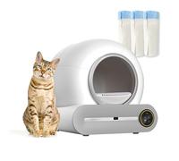 Litière automatique autonettoyante pour chat, 65 l avec sac à litière, surveillance intelligente par application Wi-Fi, détection précise, confort ultime pour votre chat