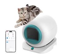 Litière automatique autonettoyante pour chat avec contrôle par application, protection de sécurité intégrée pour plusieurs chats, solution robot intelligent