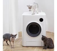 Litière automatique autonettoyante pour chat avec élimination des odeurs et protection de sécurité, surveillance intelligente contrôlée par application pour une grande solution de soins pour animaux