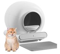 Litière automatique autonettoyante pour chat contrôlée par application intelligente avec protection de sécurité pour plusieurs chats, tapis inclus