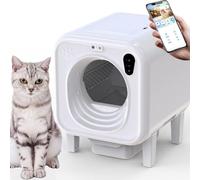 Litière automatique - Interaction vocale à double caméra, capture d'image IA, super grande capacité de 82 l pour un soin efficace des animaux de compagnie