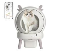 Litière Automatique pour Chat 65L Extra Grande - Auto-nettoyante, Application, Détection de Poids, Sécurité Enfant - pour Chats Jusqu’à 15,4 kg
