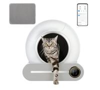 Litière automatique pour chat avec grande capacité de 65 l + 9 l, contrôle par application, désodorisant ionique, boîte à litière intelligente, robot de nettoyage électrique pour plusieurs chats