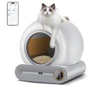 Litière automatique pour chat - Extra - 68 l - XXL - Avec sacs poubelle - Entrée basse avec contrôle par application - Pour 2 chats - Litière auto-nettoyante