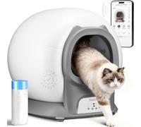 Litière autonettoyante avec capteurs de sécurité automatiques pour plusieurs chats - Litière automatique pour chat autonettoyante - Élimination ultra des odeurs - Contrôle intelligent par application