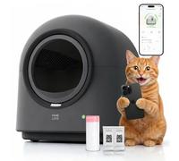 Litière autonettoyante HHOlove automatique avec 360 capteurs de sécurité, contrôle des odeurs, moniteur de santé et de poids en temps réel, ultra silencieux, grande capacité de 60 L, pour plusieurs