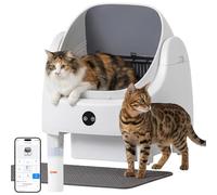 Litière autonettoyante pour chat, avec contrôle de sécurité et d'odeur, contrôle automatique de l'application pour chats, tapis de litière pour chat, sac poubelle et boîte à parfum