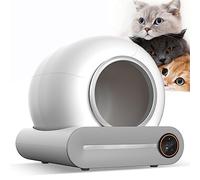 Litière autonettoyante pour chat - Grande capacité - Avec protection de sécurité - Élimination des odeurs - Contrôle par application pour plusieurs chats - 1 kg à 8 kg