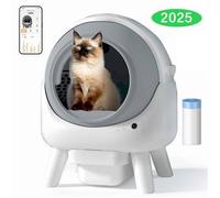 Litière Chat Autonettoyante 65L, Bac à Litière pour Chat Alerte Intelligente,Moniteur de Santé,Désodorisant Ionique,Contrôlé Via APP