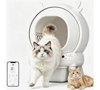 Litiere Chat Autonettoyante,66L Litiere Automatique avec Capteurs De Sécurité,Contrôle par App, Wi-FI 2,4GHz, Anti pincement, Triple Anti-Odeur,Silencieuse, Bac Litiere pour Chat Sûre et Automatique