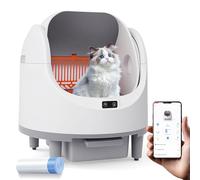 litiere Chat autonettoyante, 68L, Modes automatiques et manuels, Nettoyage instantané et Pelle Facile, contrôlée par APP, Ouverte,Convient pour Les foyers de Plusieurs
