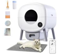 Litiere Chat autonettoyante 79L Grande capacité - Contrôle APP Protection de sécurité Double désodorisation détachable litière Automatique,Convient aux Chats de 1,5 à 12,5 kg 24W 110V-240V