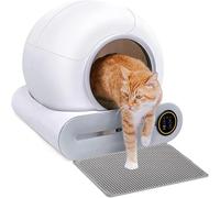 Litière chat autonettoyante automatique 65 L + grande capacité/APP/deodorant ionique, tapis pour chat multiple