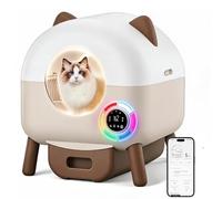 Litiere Chat Autonettoyante, Litière Electrique Automatique XXL avec Capteurs De Sécurité Quadruples, Grande Capacité & Contrôle Via Application, Idéal pour Foyers Multi-Chats & Voyages