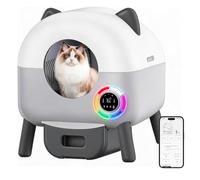 Litiere Chat Autonettoyante, Litière Electrique Automatique XXL avec Capteurs De Sécurité Quadruples, Grande Capacité & Contrôle Via Application, Idéal pour Foyers Multi-Chats & Voyages