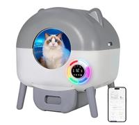 Litiere Chat Autonettoyante, Litière Electrique Automatique XXL avec Capteurs De Sécurité Quadruples, Grande Capacité & Contrôle Via Application, Idéal pour Foyers Multi-Chats & Voyages