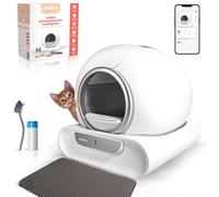 Litiere Chat Autonettoyante PETORYA, Bac à Litière Automatique, Anti-Fuites/Anti-Pincement/Anti-Odeur/Secure/Contrôle APP/Nettoyage Facile, Capacité XXL de 65L pour Plusieurs Chats