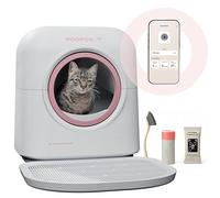 Litière Chat Autonettoyante - Poopod by Philip & Marcel - Bac à Litière Automatique avec APP iOS/Android - Technologie UV sans Odeur - Capteur de Sécurité - Tapis, Brosse, Désodorisant & Sacs Inclus