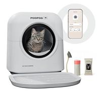 Litière Chat Autonettoyante - Poopod by Philip & Marcel - Bac à Litière Automatique avec APP iOS/Android - Technologie UV sans Odeur - Capteur de Sécurité - Tapis, Brosse, Désodorisant & Sacs Inclus