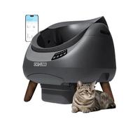 Litière chat autonettoyante XXL ouverte, litière automatique intelligente WiFi, multi-chats,CATLINK C08 Open-X