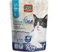 Litière chat gel de silice fine 1 6 kg ultra absorbante neutralise odeurs et bactéries durée 1 mois chat sensible