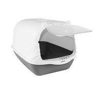 Litière couverte fermée avec porte - Grande litière pour chats d'appartement, design intimité, empêche la dispersion de la litière, facile à nettoyer avec capot amovible et poignée de transport