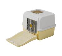 Litière entièrement fermée pour chats avec technologie polaire flottante, design surdimensionné anti-odeurs pour plus de confort et d'efficacité, bac à litière facile à nettoyer