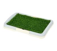 Litière gazon synthétique chien toilette portable à pelouse tiroir à déjection crème bleu gris G