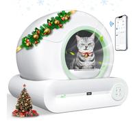 Litière intelligente autonettoyante pour chat - 65 L + 9 L - Litière électrique à faible entrée pour plusieurs chats, nettoyage automatique avec application, vert