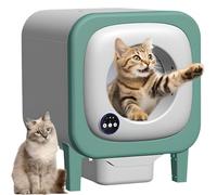 Litière intelligente autonettoyante pour chat avec contrôle par application et surveillance du temps, solution d'élimination des odeurs de grande capacité pour les foyers multi-chats