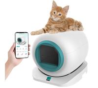 Litière intelligente autonettoyante pour chat avec contrôle par application, protection de sécurité et élimination des odeurs pour plusieurs chats