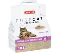 Zolux Litière pour Chat Pure Cat minérale agglomérante ++ légère 10 L
