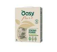 Litière Oasy pour chats Strong Power sans parfum, litière super agglomérante avec charbon actif pour chats sensibles de tous âges et tailles | 1 lot de 10 litres.