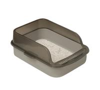 Litière ouverte pour chat - 364 g - Contrôle hygiénique des odeurs - Dessus ouvert facile et propre - Côté haut pour toilettes de kitty - Intérieur - Salle de bain pour animaux de compagnie - Chats