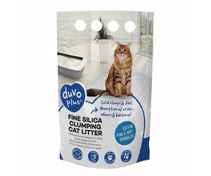 Litière pour chat agglomérante Duvoplus Premium Silica Blanc 0,5/2 mm / 5 L