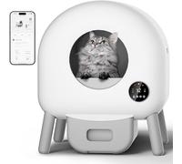 Litière pour chat autonettoyante 100 l - XXL - Élimination des odeurs - Contrôle par application - Grande capacité - Litière automatique pour plusieurs chats