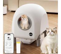 Litière pour chat autonettoyante, boîte à litière tamisée, boîte à litière automatique pour chat, auto-nettoyante, connexion Wi-Fi contrôlée par application intelligente