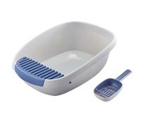 Litière pour Chat Bac à Litière pour Chat Cachée, Extra Large Bac à Litière pour Chat Haut pour Chats pour Grands et Multiples, Facile à Nettoyer avec Pelle Anti-Fuite, Facile à Nettoyer(Blanc, XL)